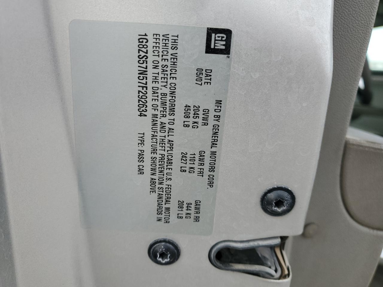 2007 SATURN Aura