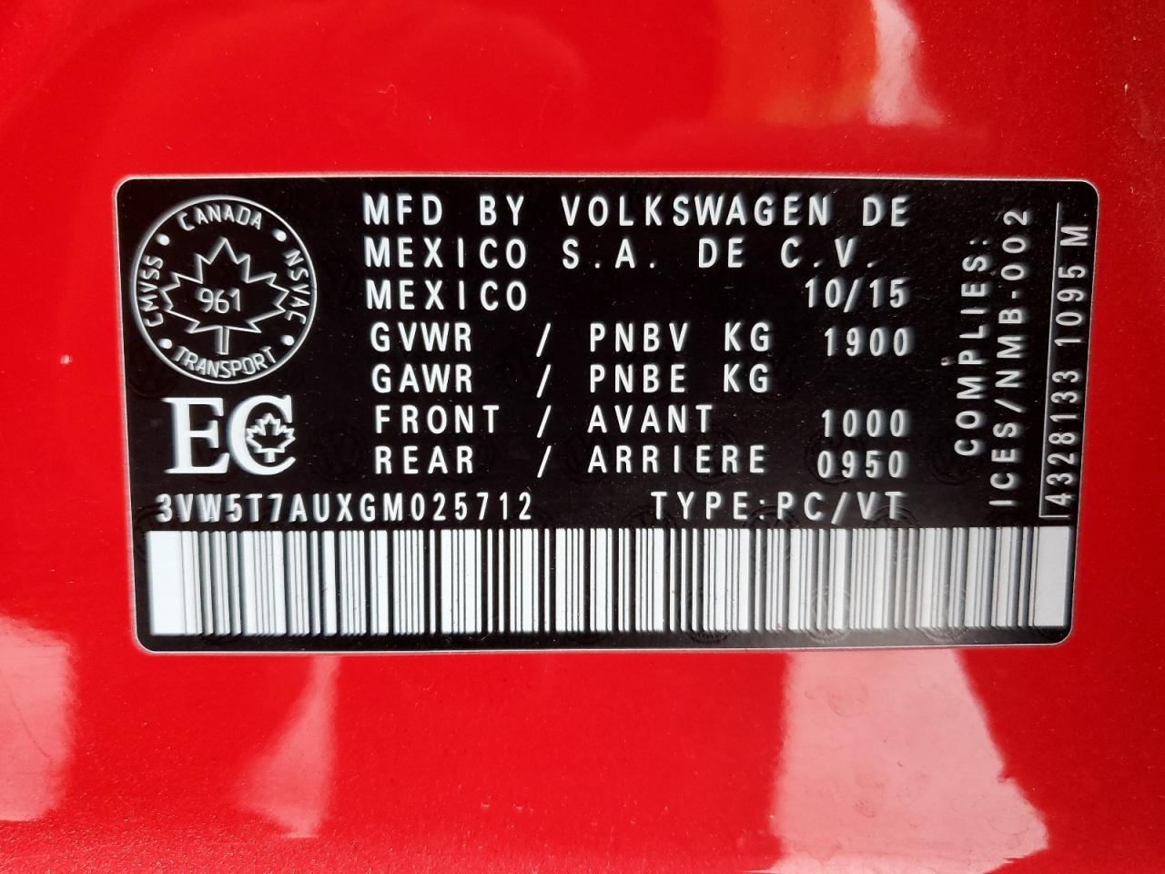 2016 VOLKSWAGEN GTI