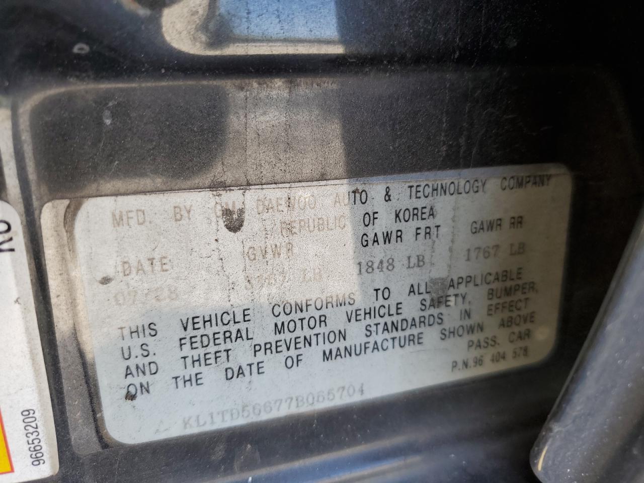 2007 CHEVROLET Aveo