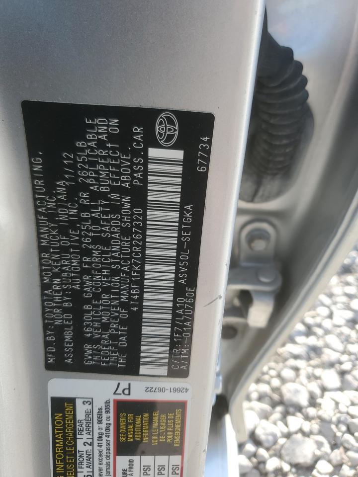 2012 TOYOTA CAMRY