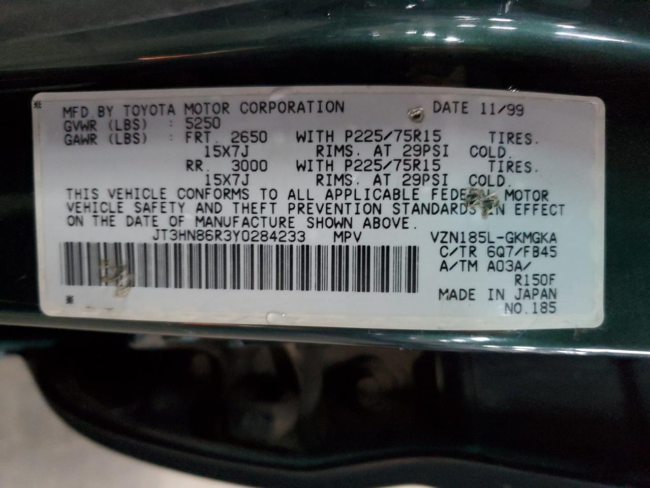 2000 TOYOTA 4Runner