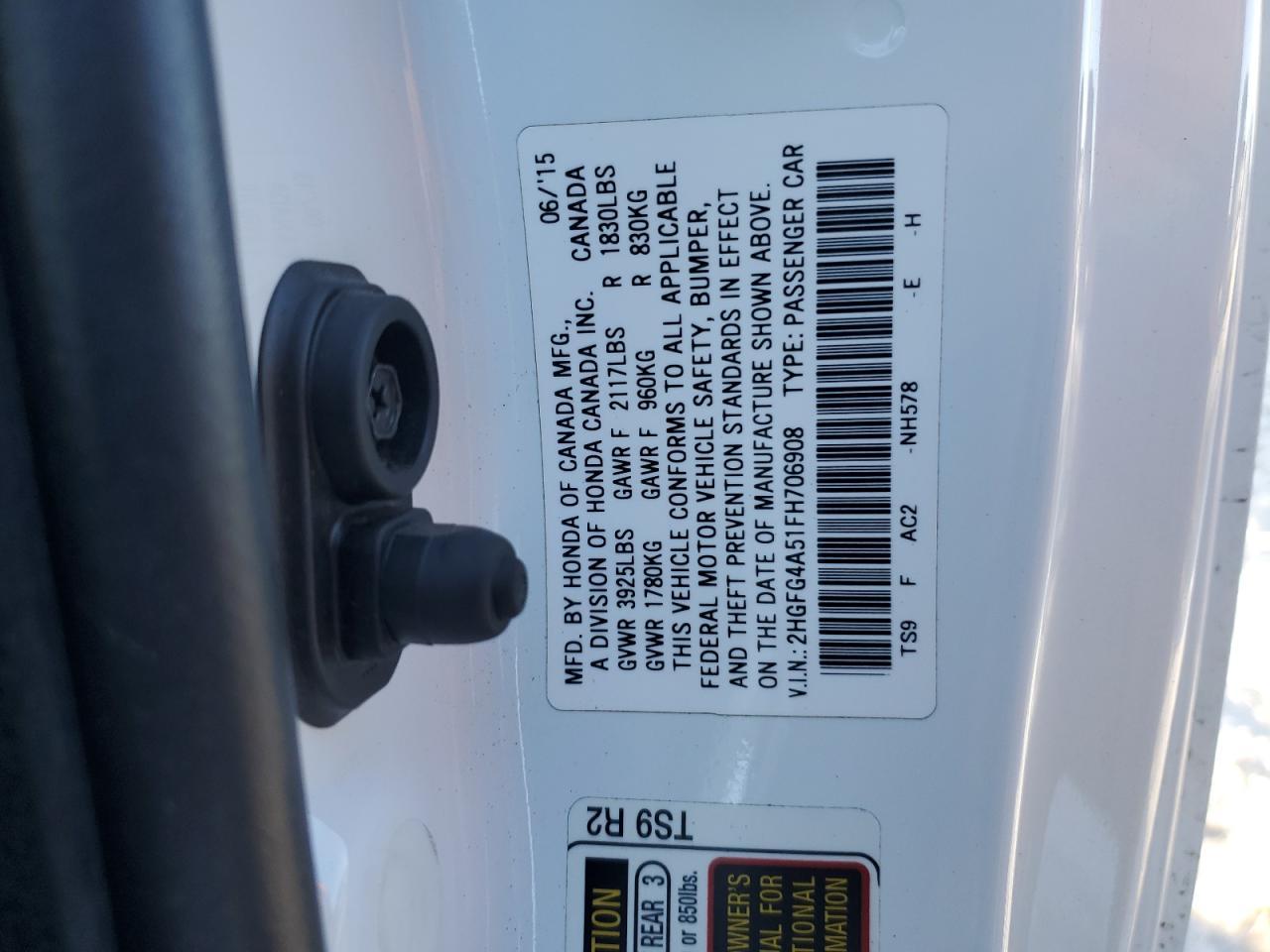 2015 HONDA CIVIC