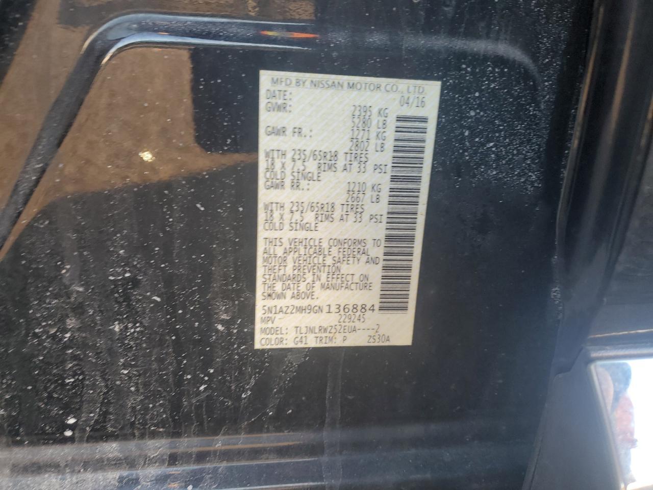 2016 NISSAN MURANO
