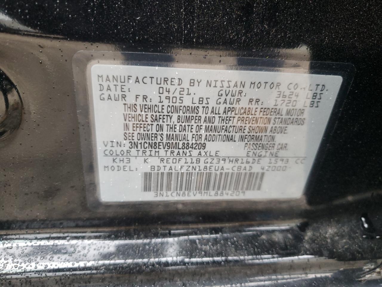 2021 NISSAN VERSA