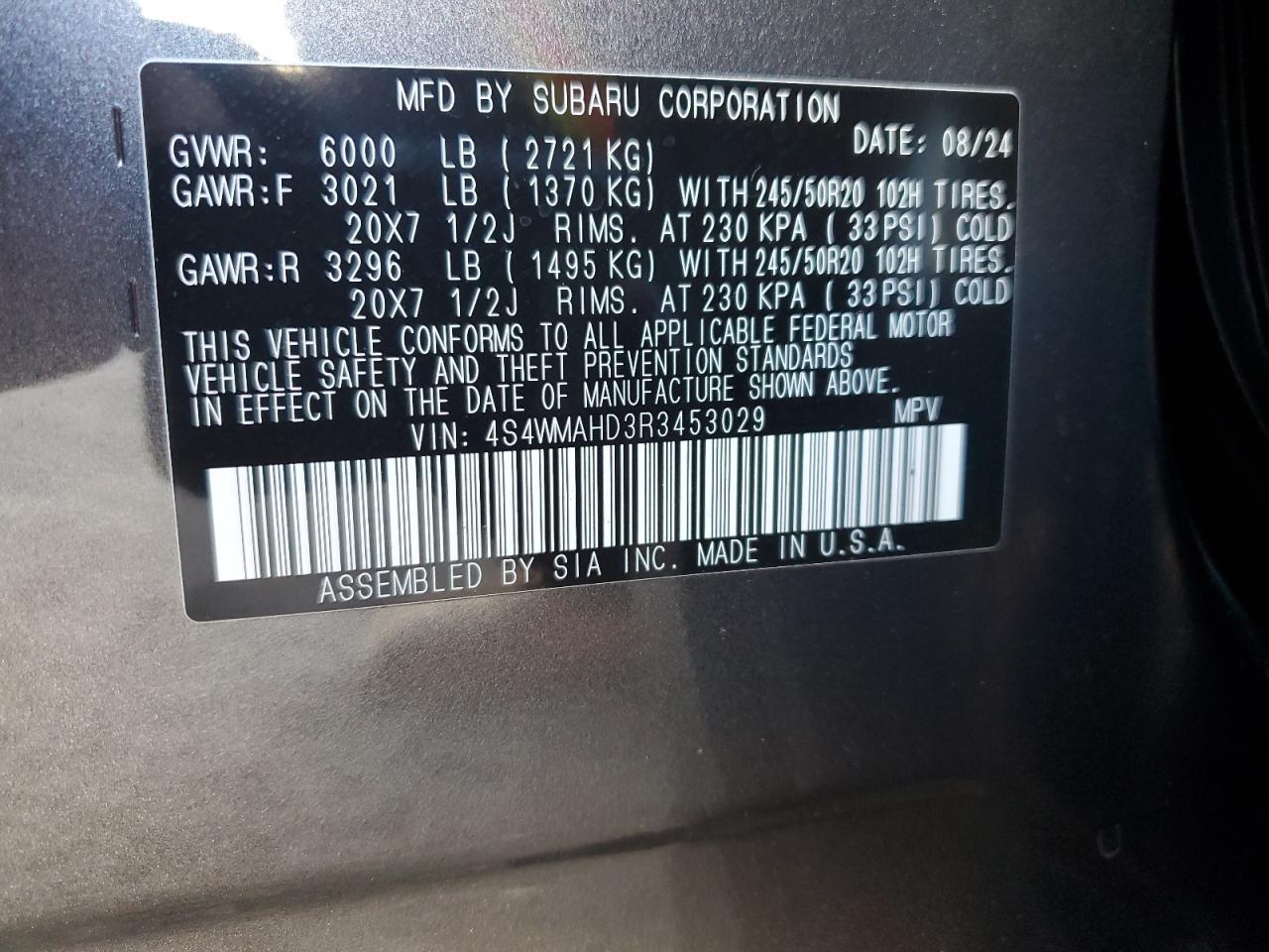 2024 SUBARU Ascent
