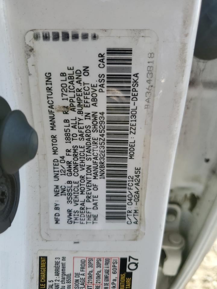 2005 TOYOTA COROLLA