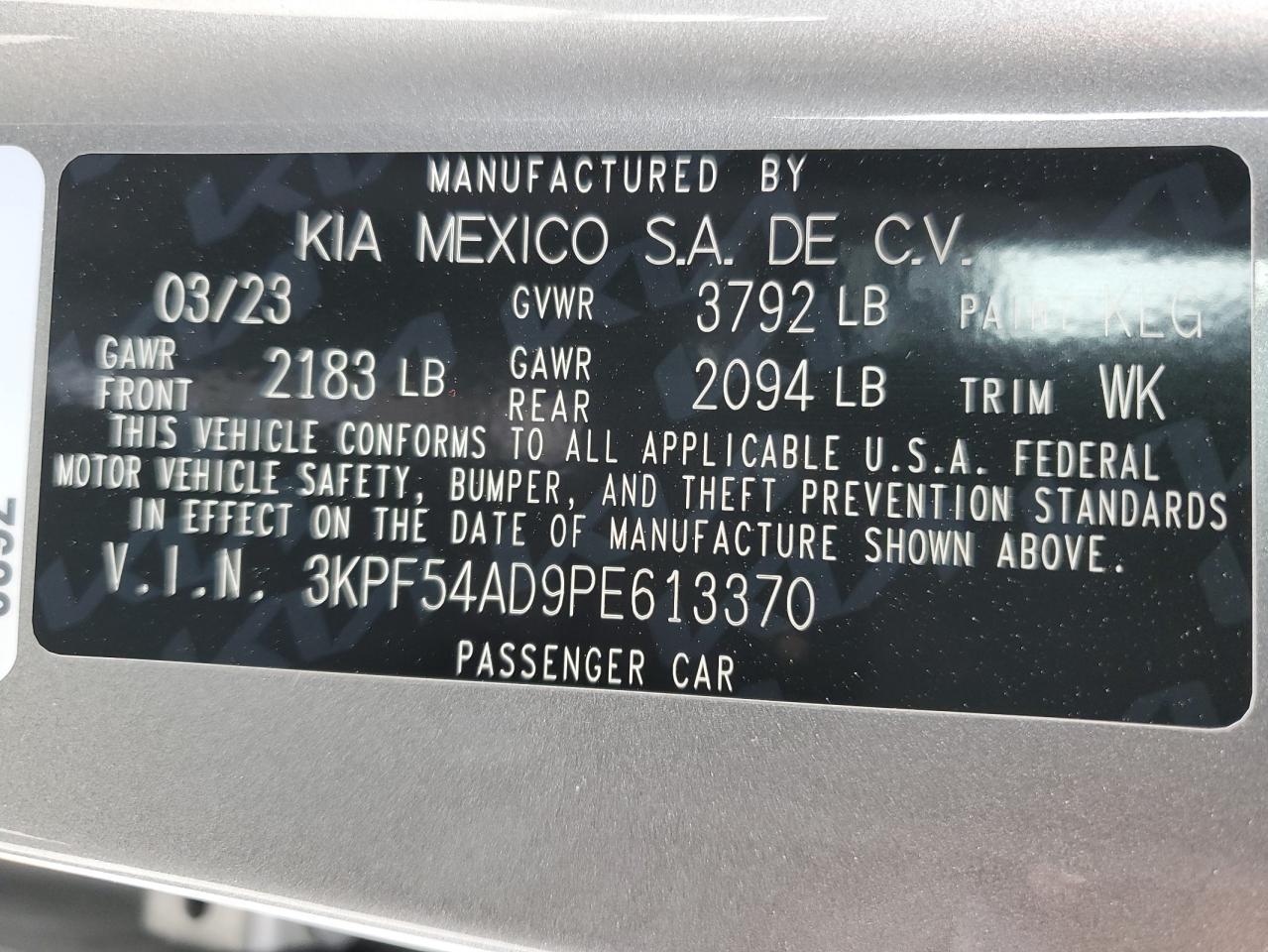 2023 KIA FORTE