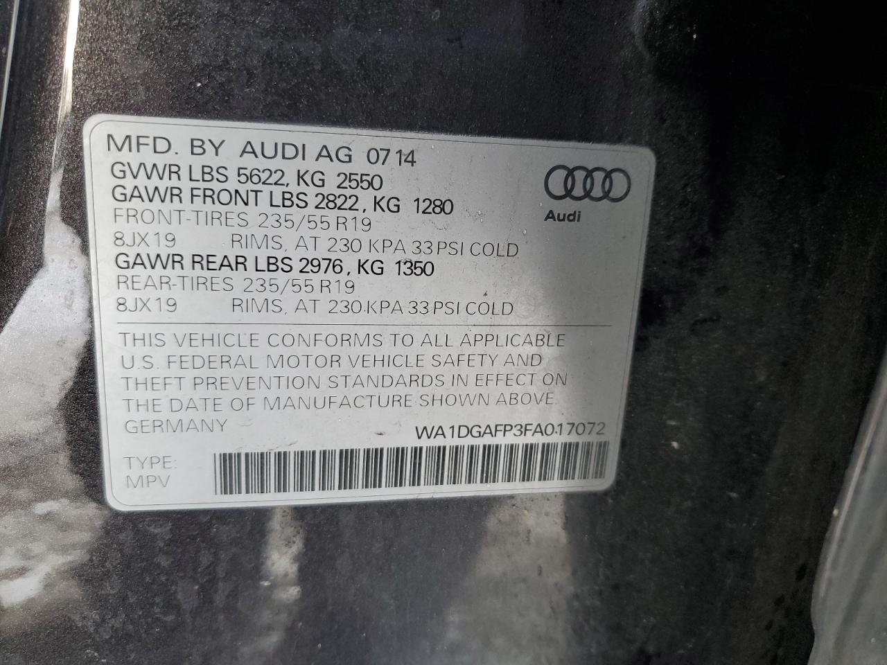 2015 AUDI Q5
