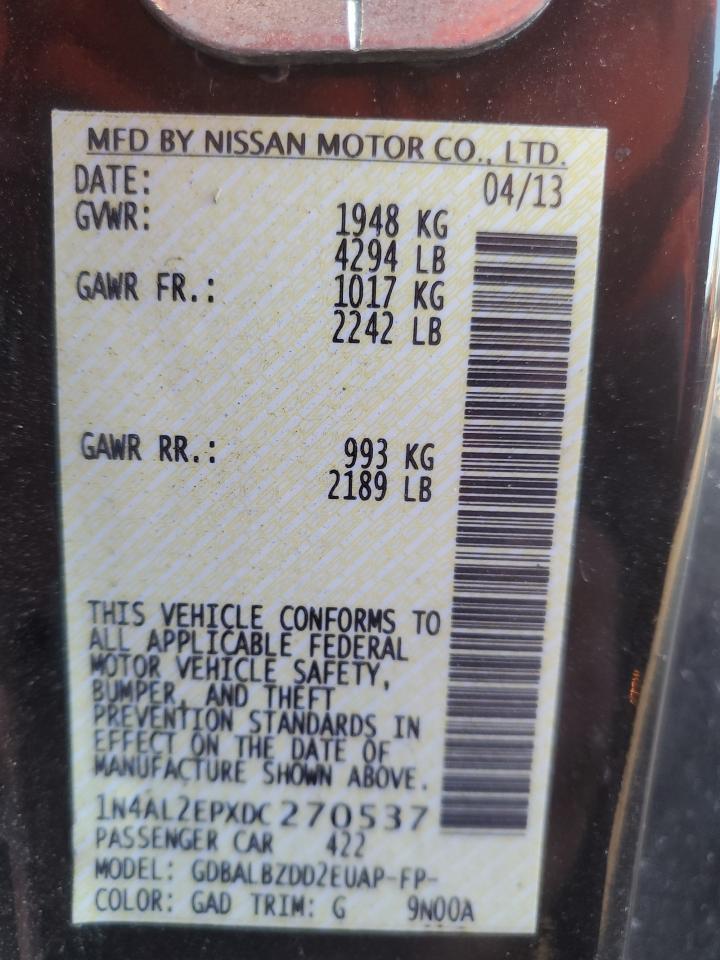 2013 NISSAN ALTIMA