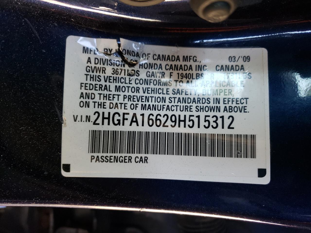 2009 HONDA CIVIC