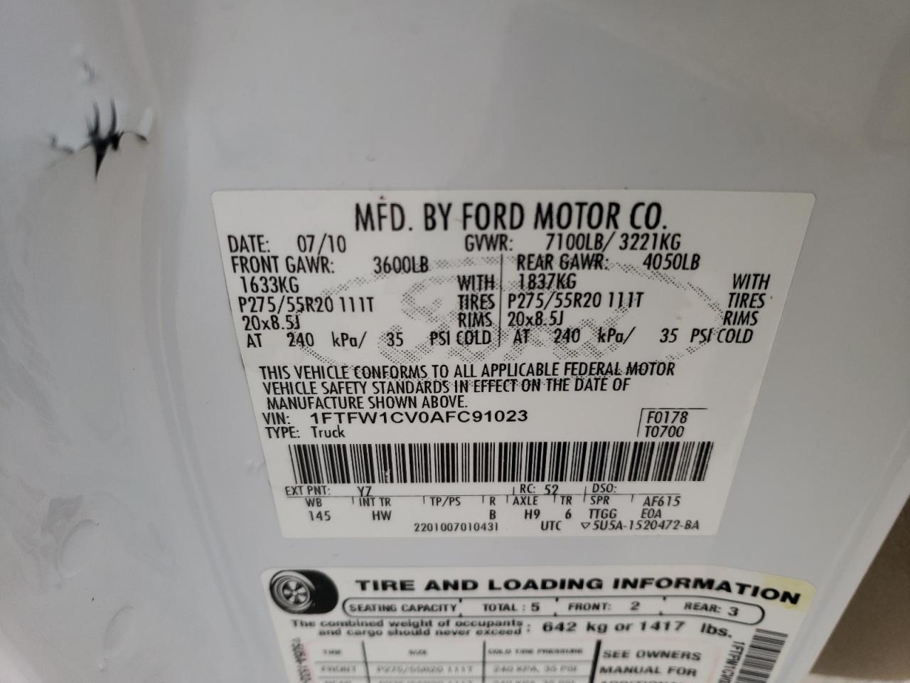 2010 FORD F-150