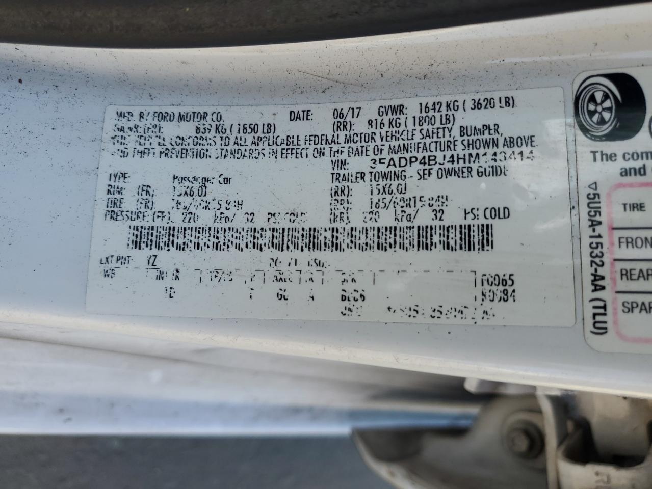 2017 FORD Fiesta