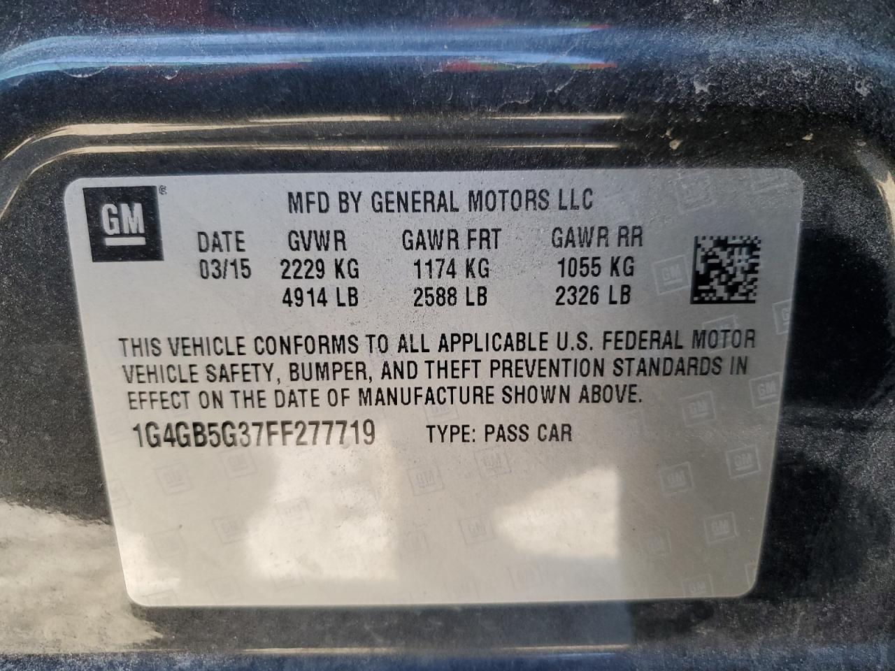 2015 BUICK LACROSSE
