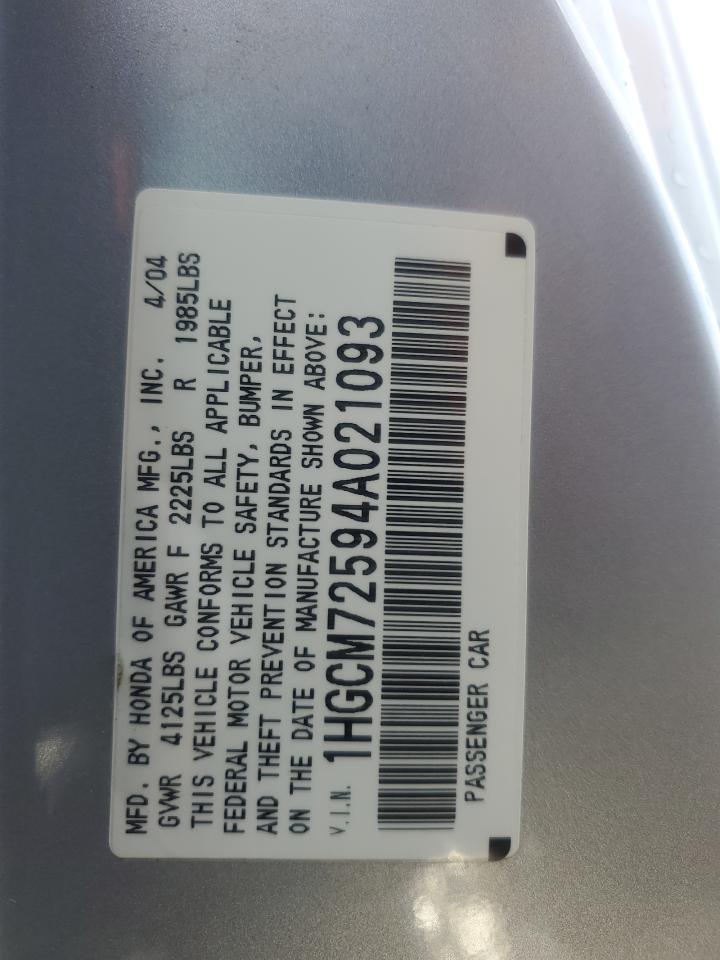 2004 HONDA ACCORD