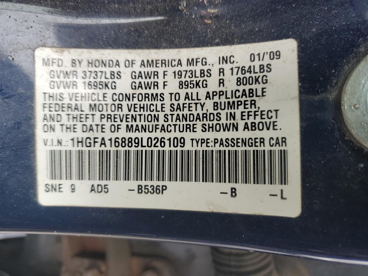 2009 HONDA CIVIC