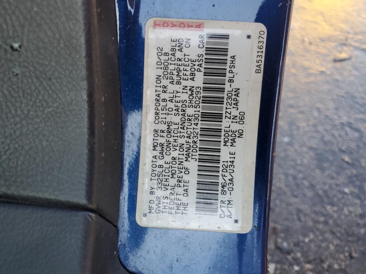 2003 TOYOTA Celica
