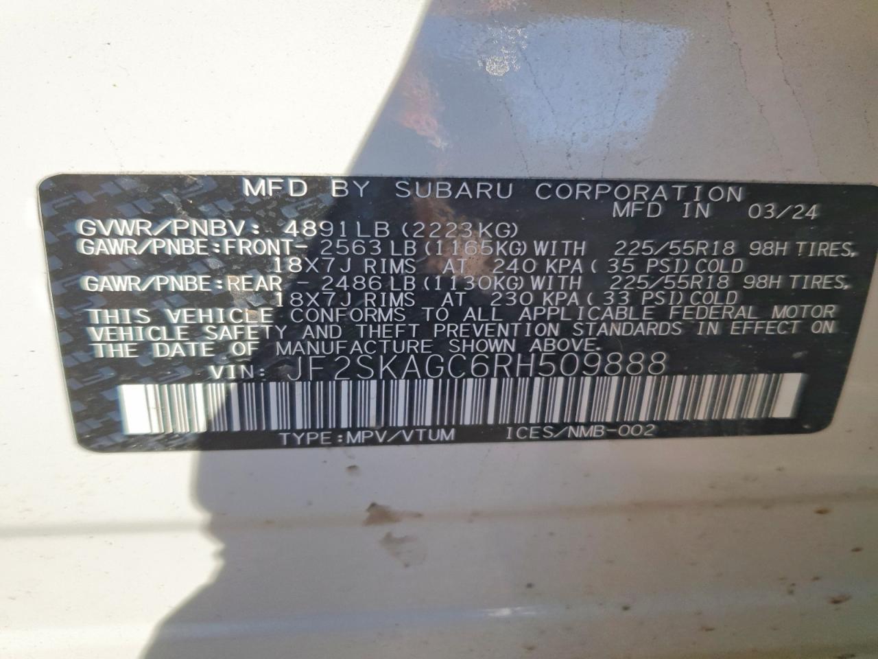 2024 SUBARU FORESTER