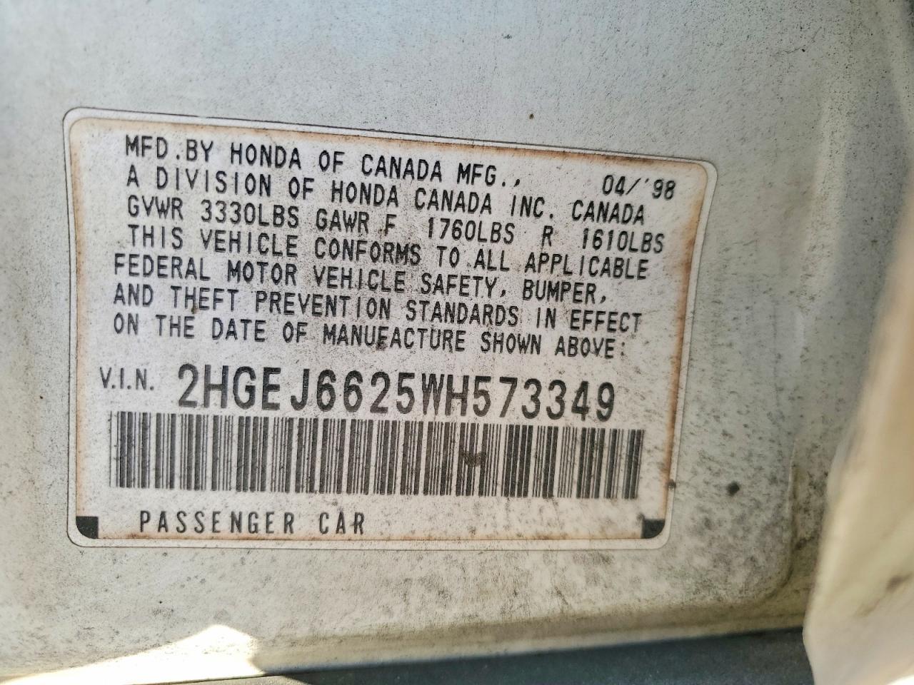 1998 HONDA CIVIC