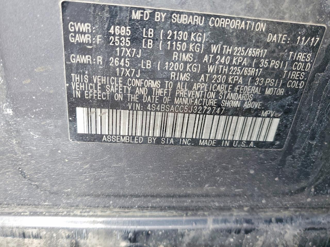 2018 SUBARU Outback