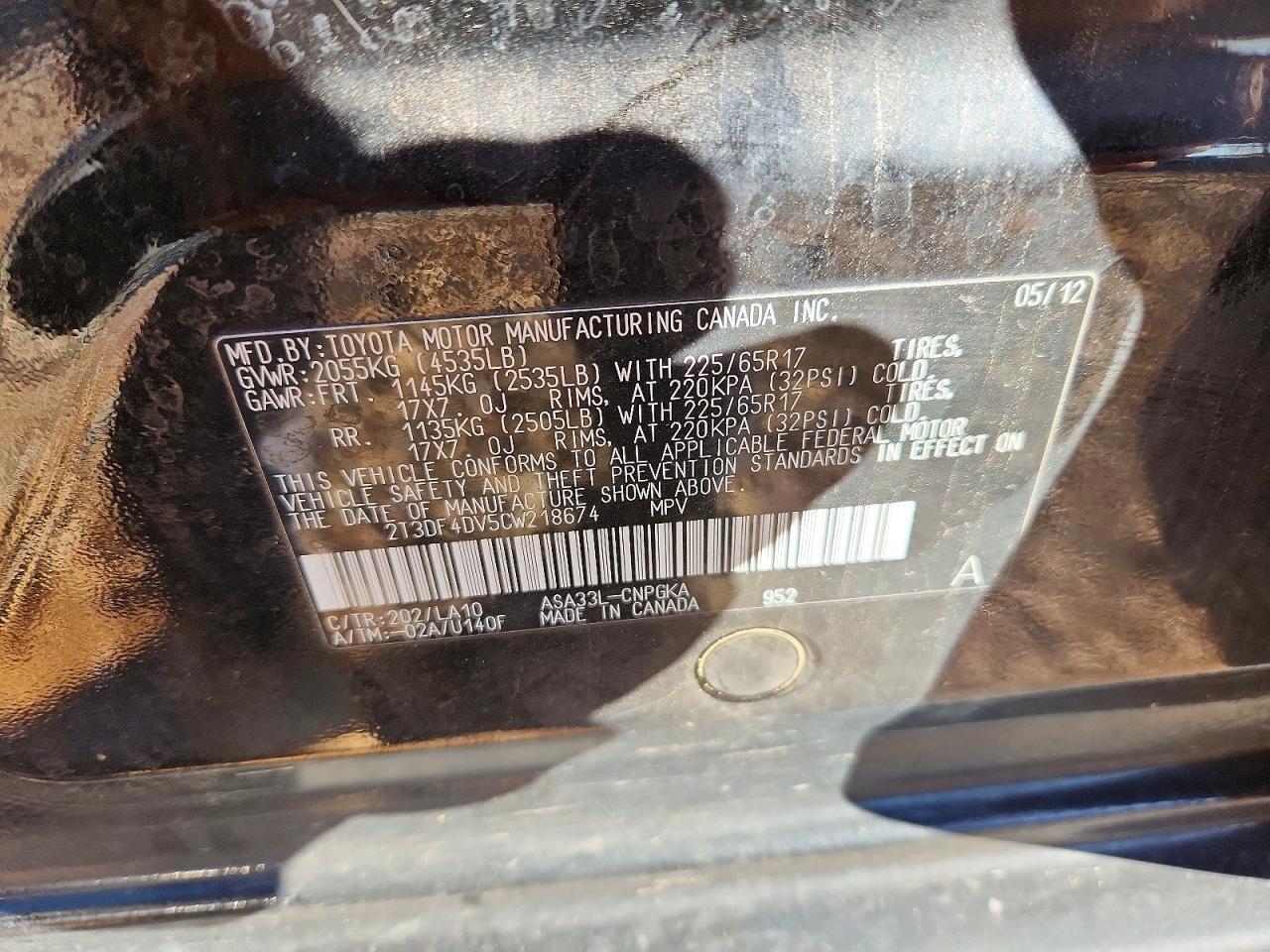 2012 TOYOTA RAV4