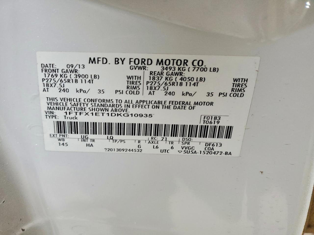 2013 FORD F-150