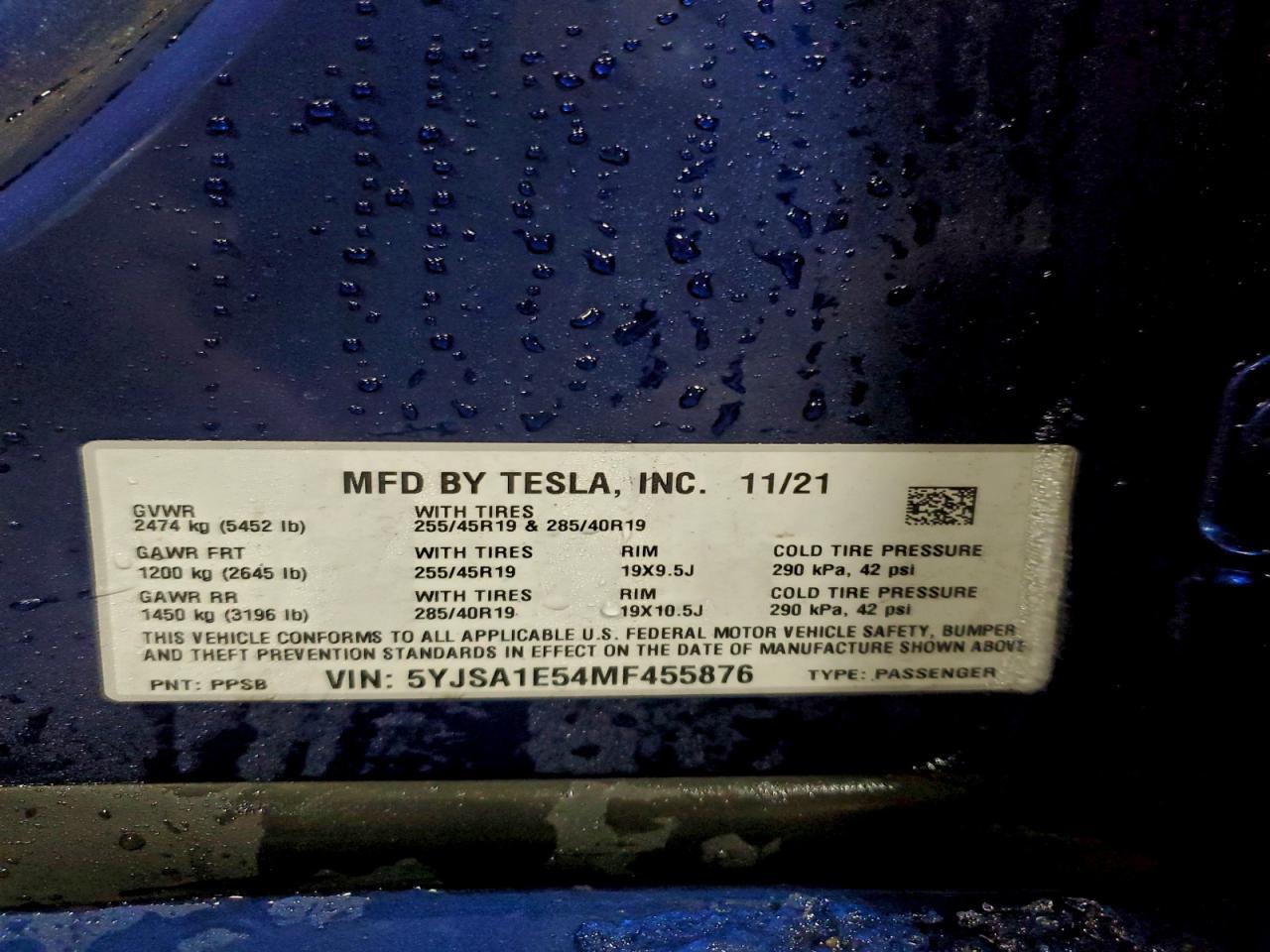 2021 TESLA MODEL S