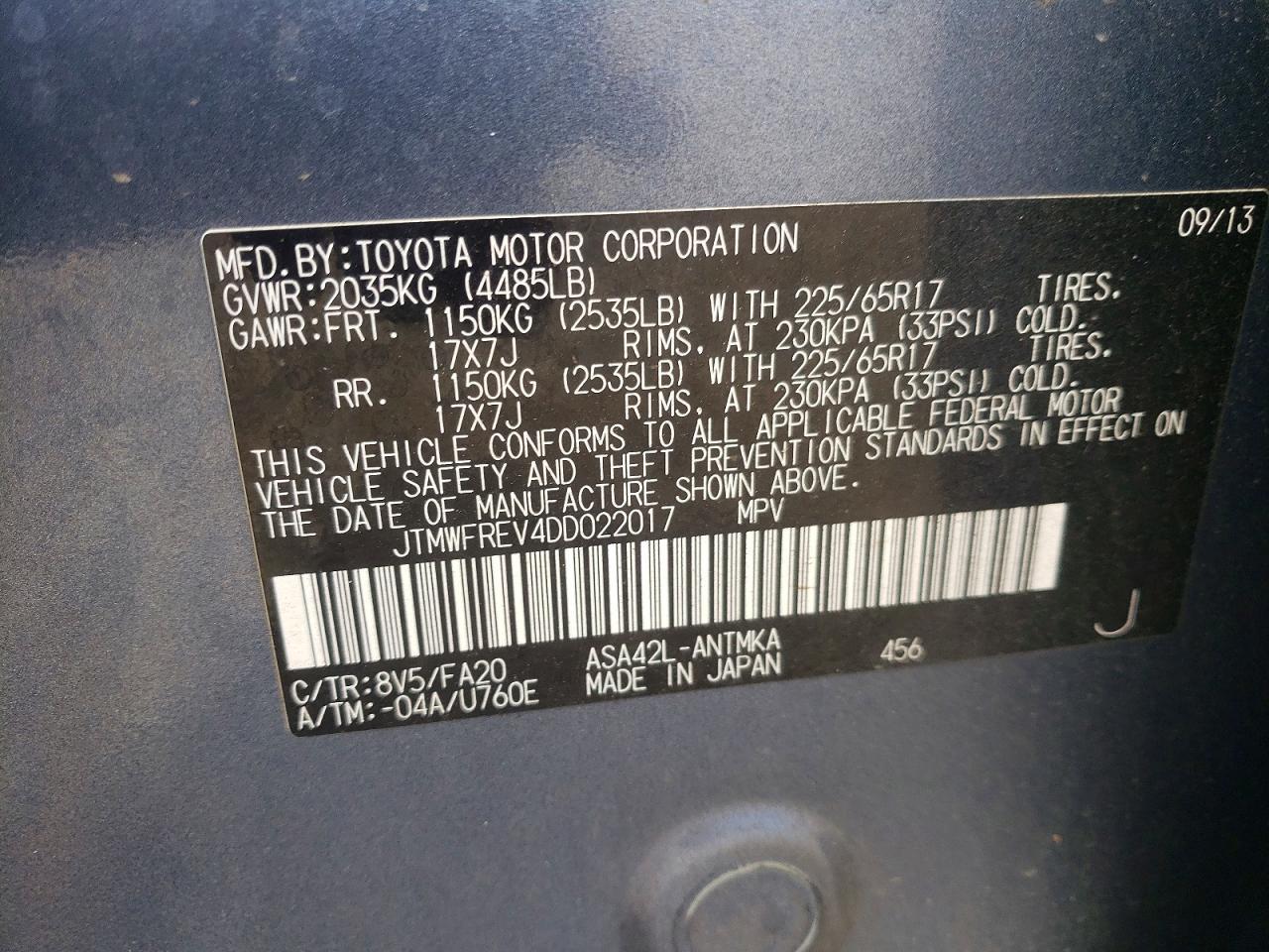 2013 TOYOTA RAV4