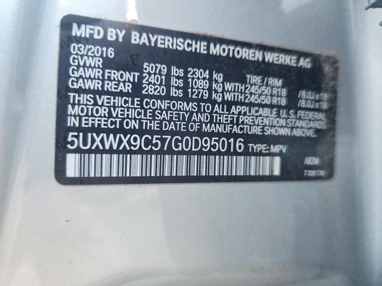 2016 BMW X3