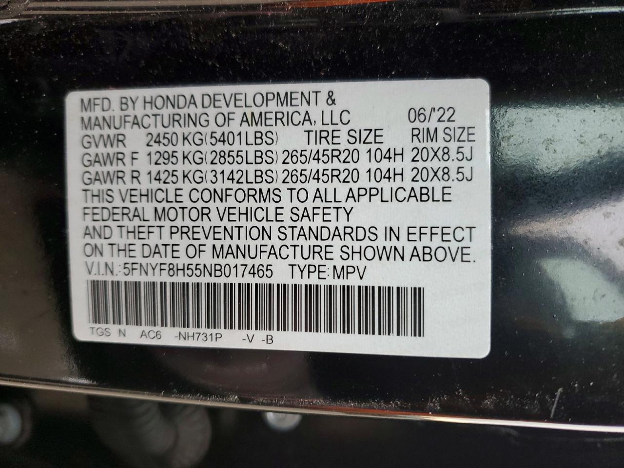 2022 HONDA Passport