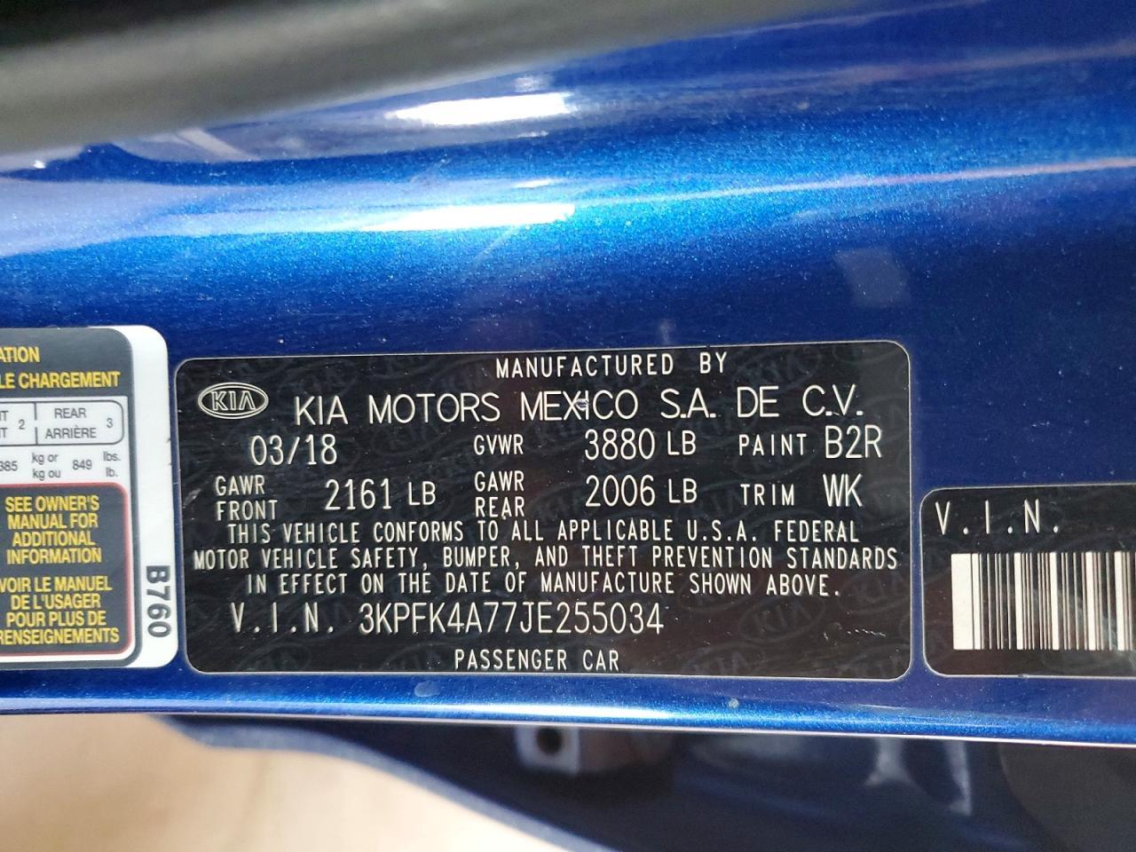 2018 KIA FORTE