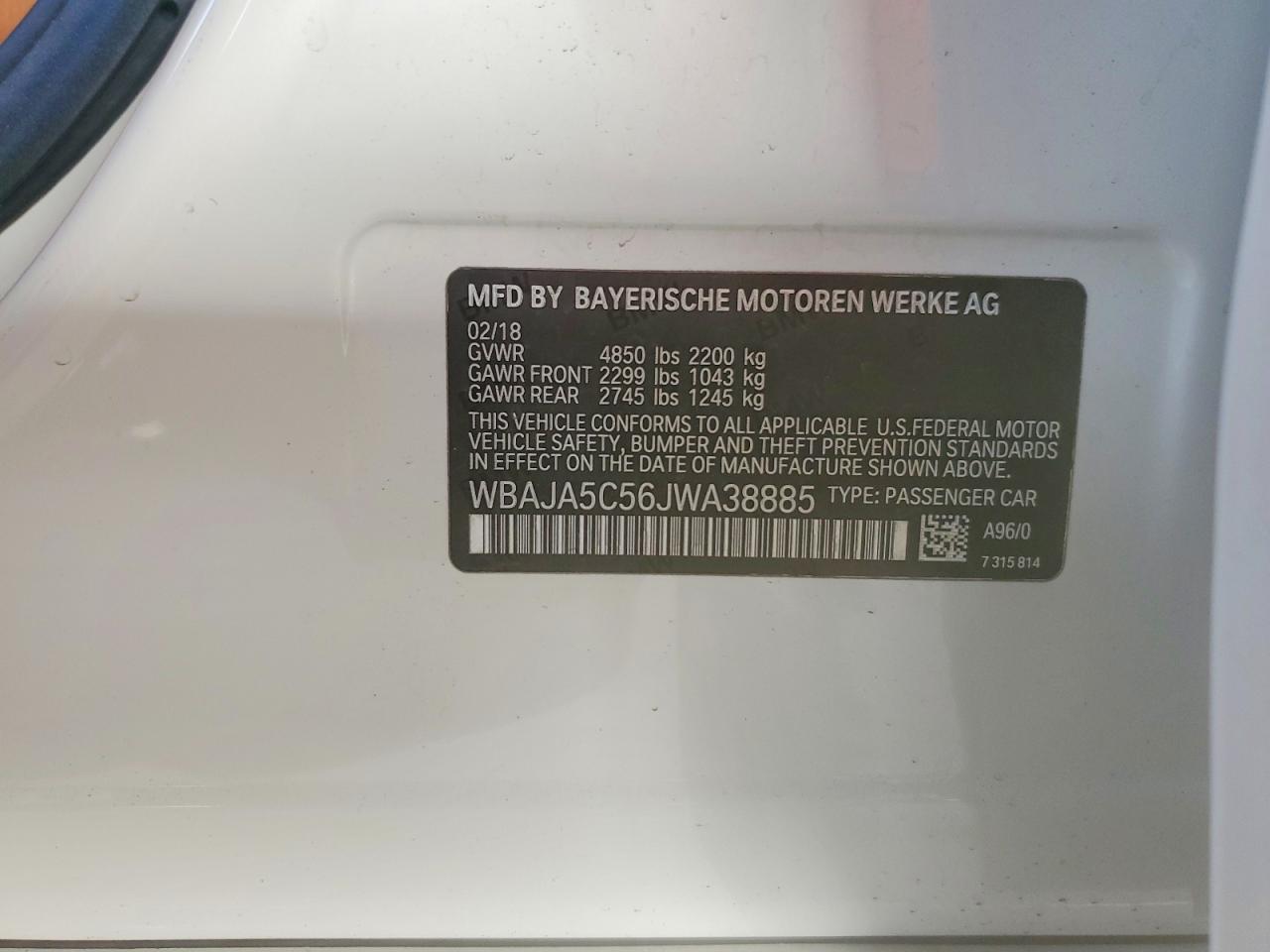 2018 BMW 5 series