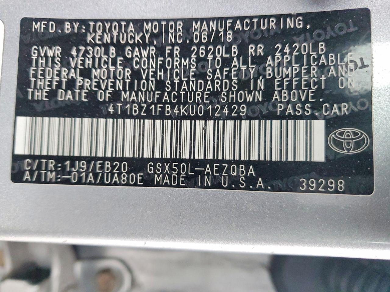 2019 TOYOTA Avalon