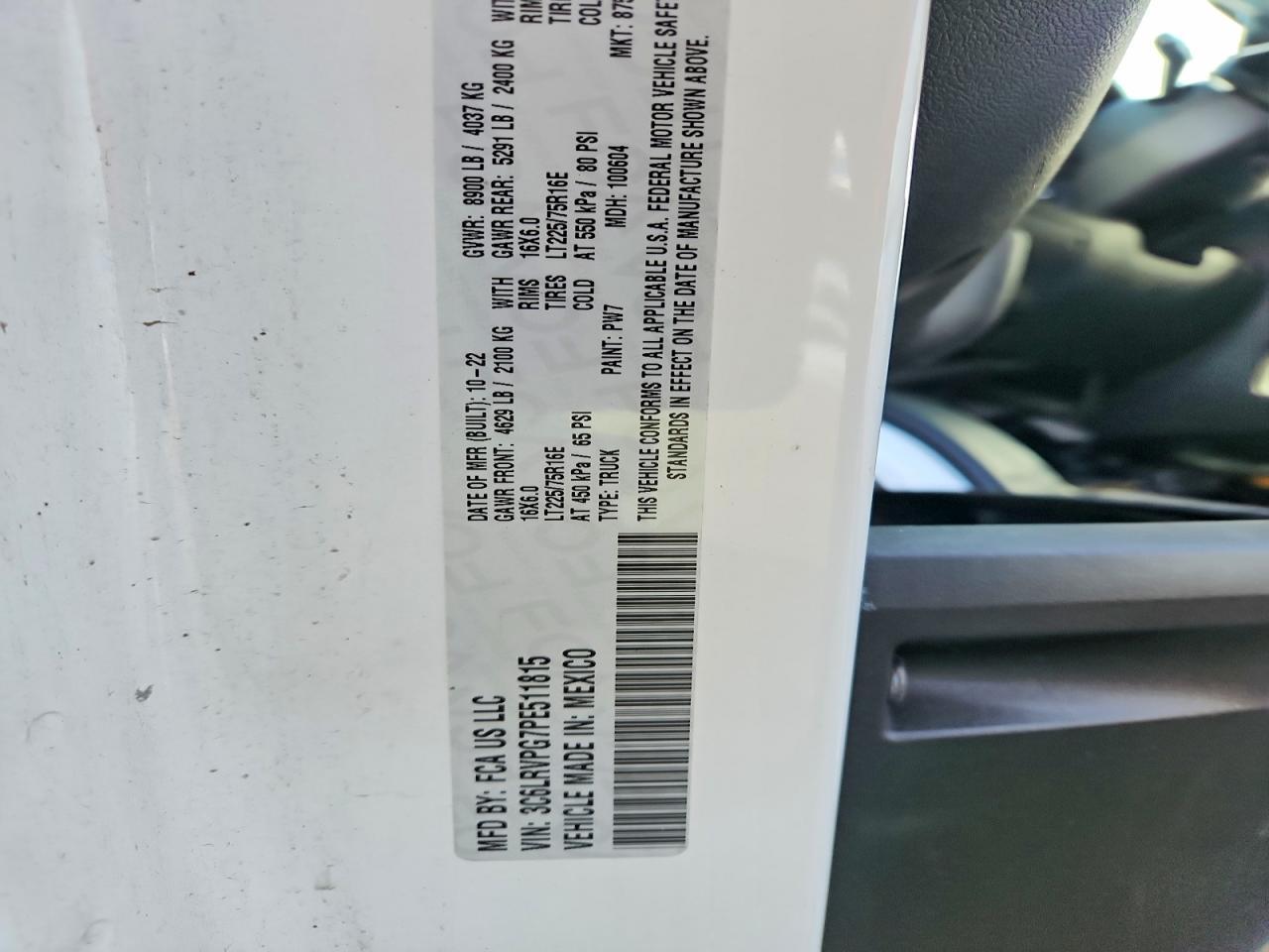 2023 RAM ProMaster 2500