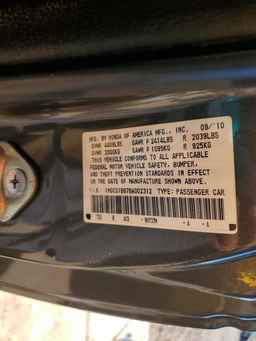 2011 HONDA ACCORD