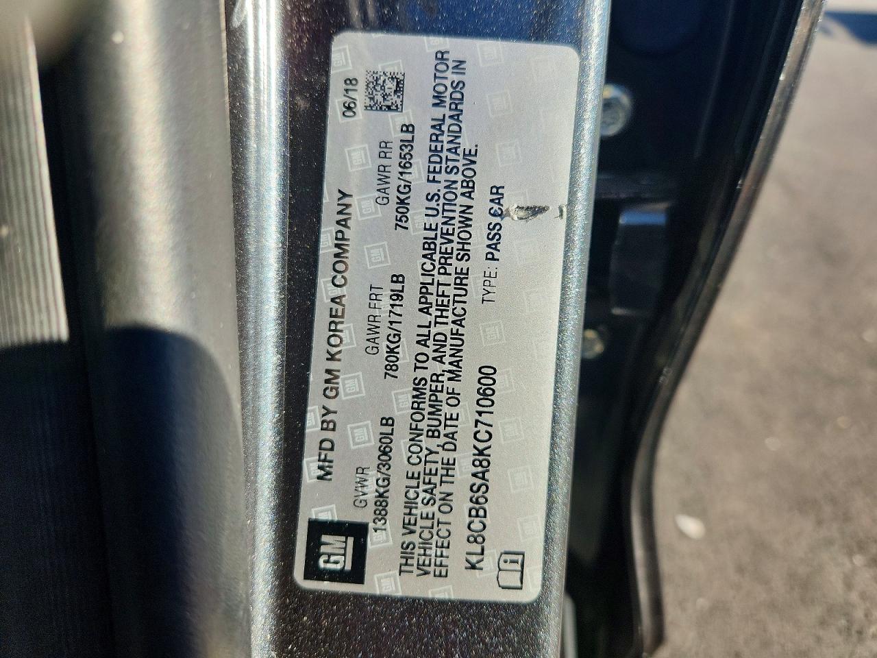 2019 CHEVROLET Spark