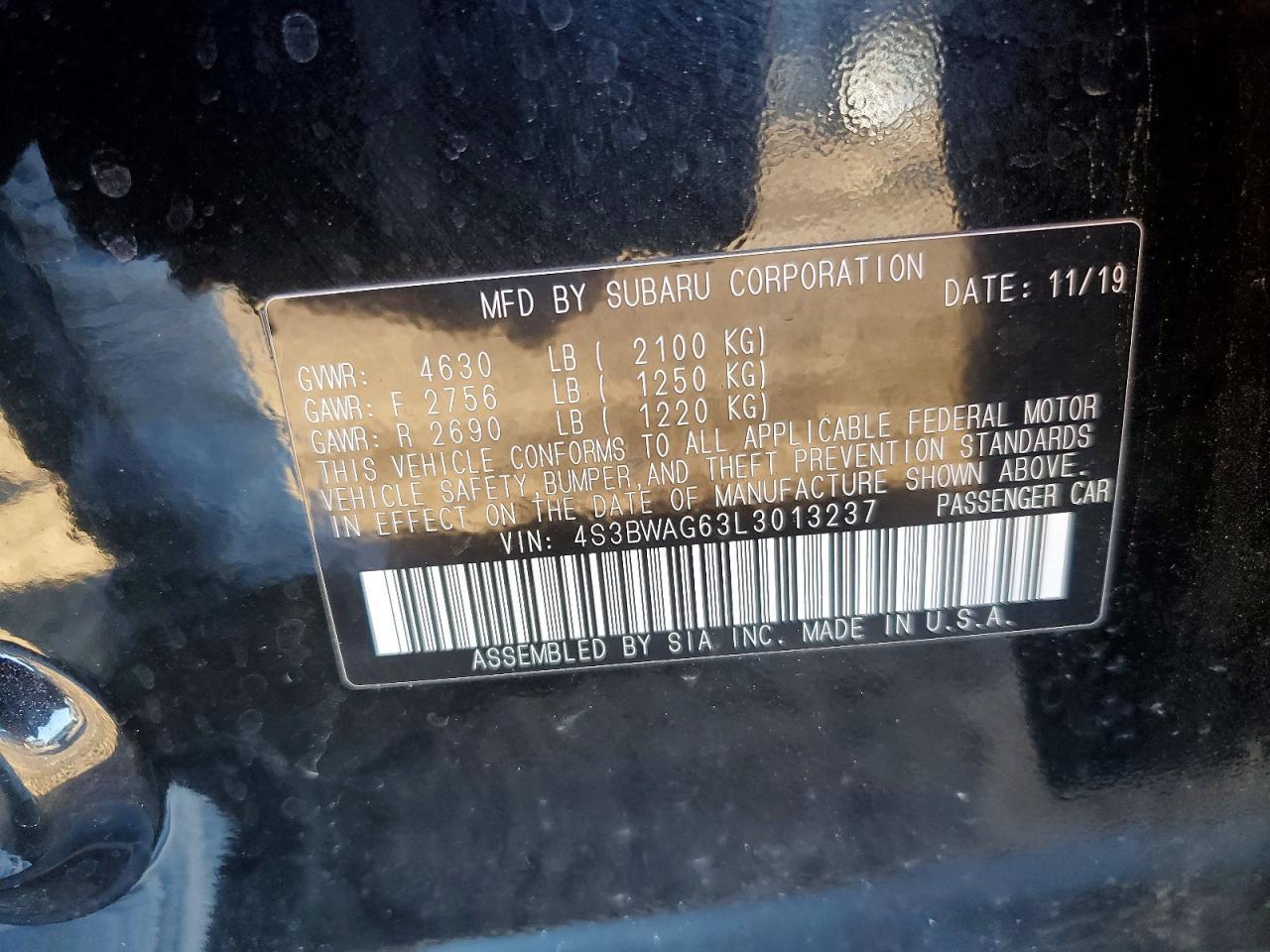 2020 SUBARU Legacy