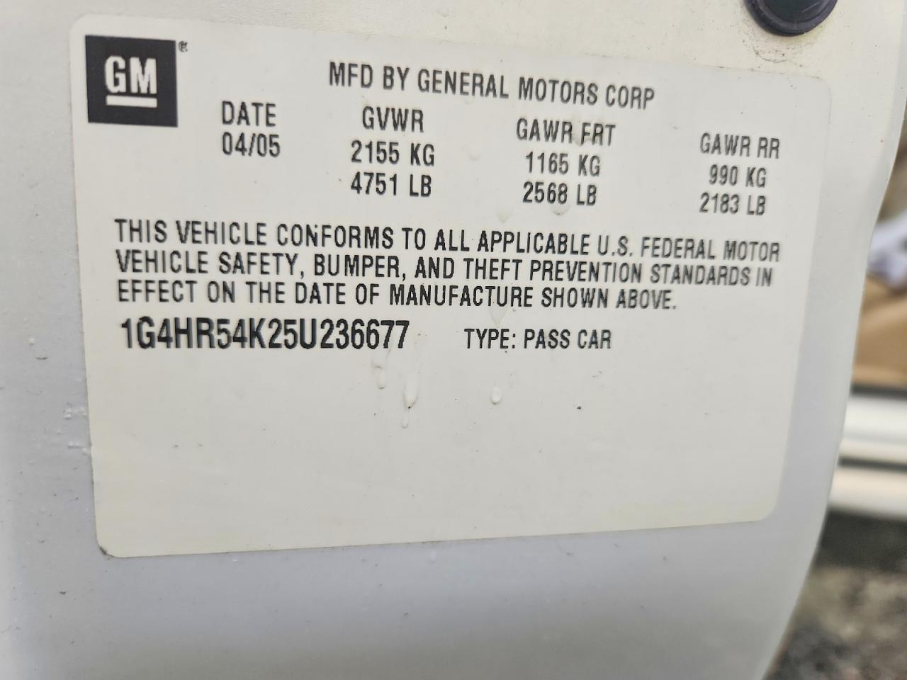 2005 BUICK Lesabre