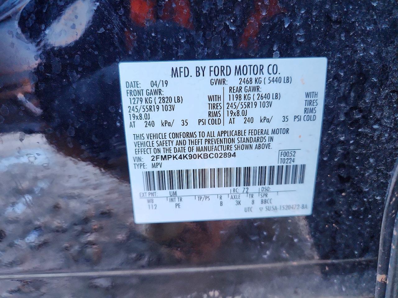 2019 FORD EDGE