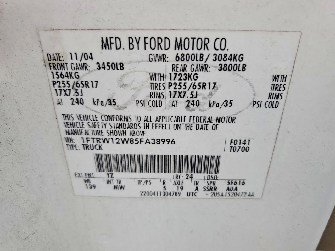 2005 FORD F-150