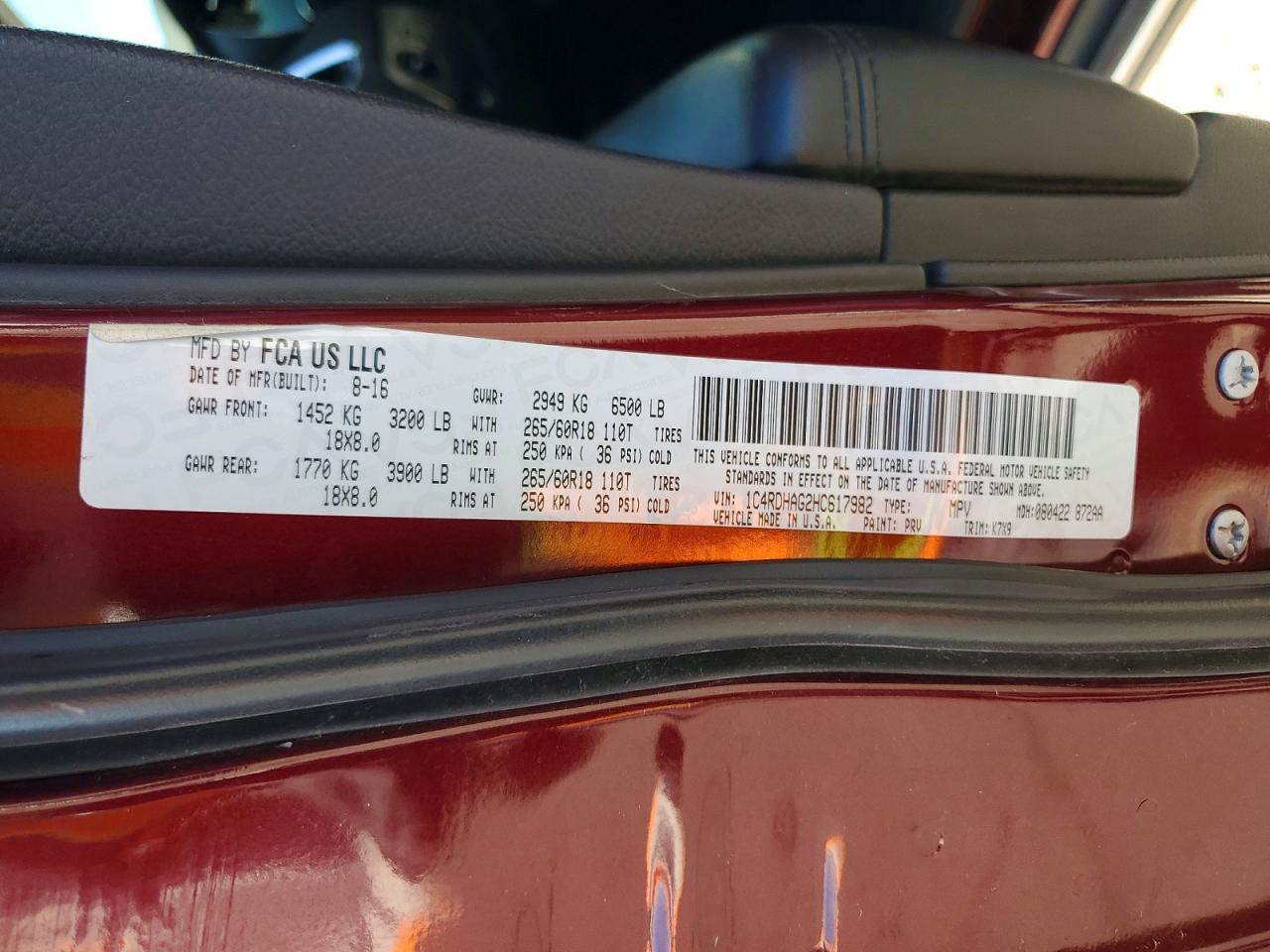 2017 DODGE DURANGO