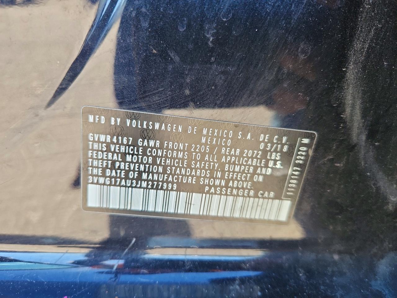 2018 VOLKSWAGEN GOLF
