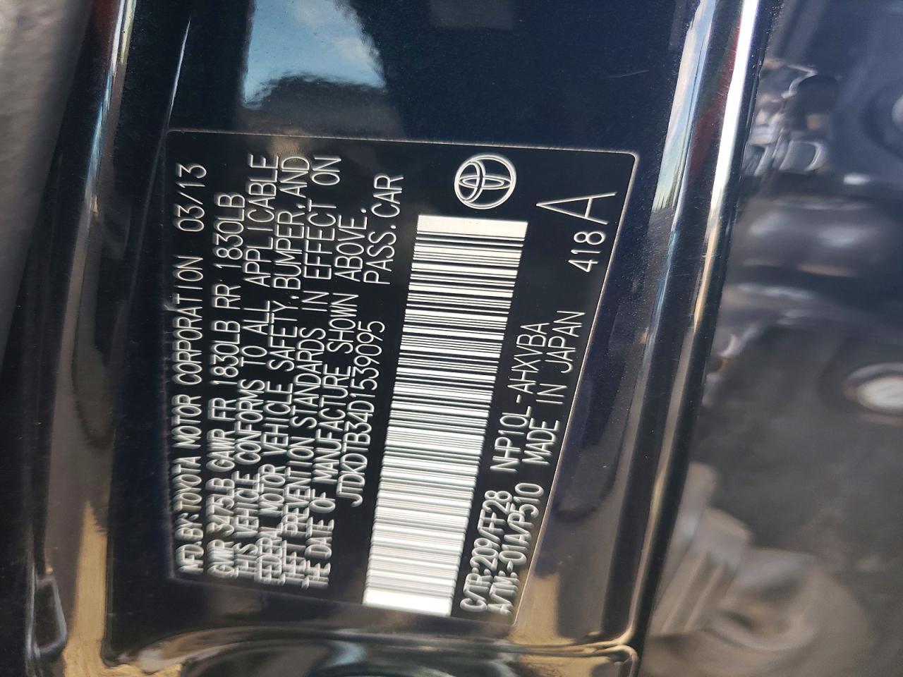 2013 TOYOTA Prius c