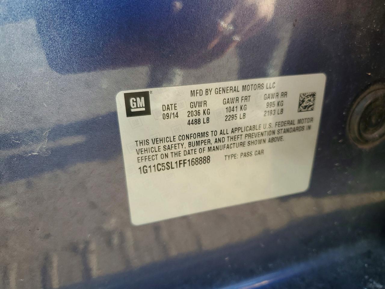 2015 CHEVROLET MALIBU