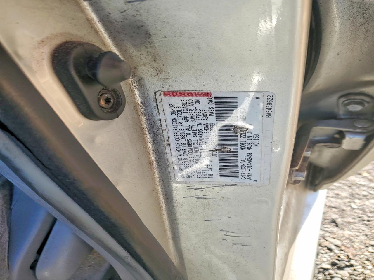 2003 TOYOTA COROLLA