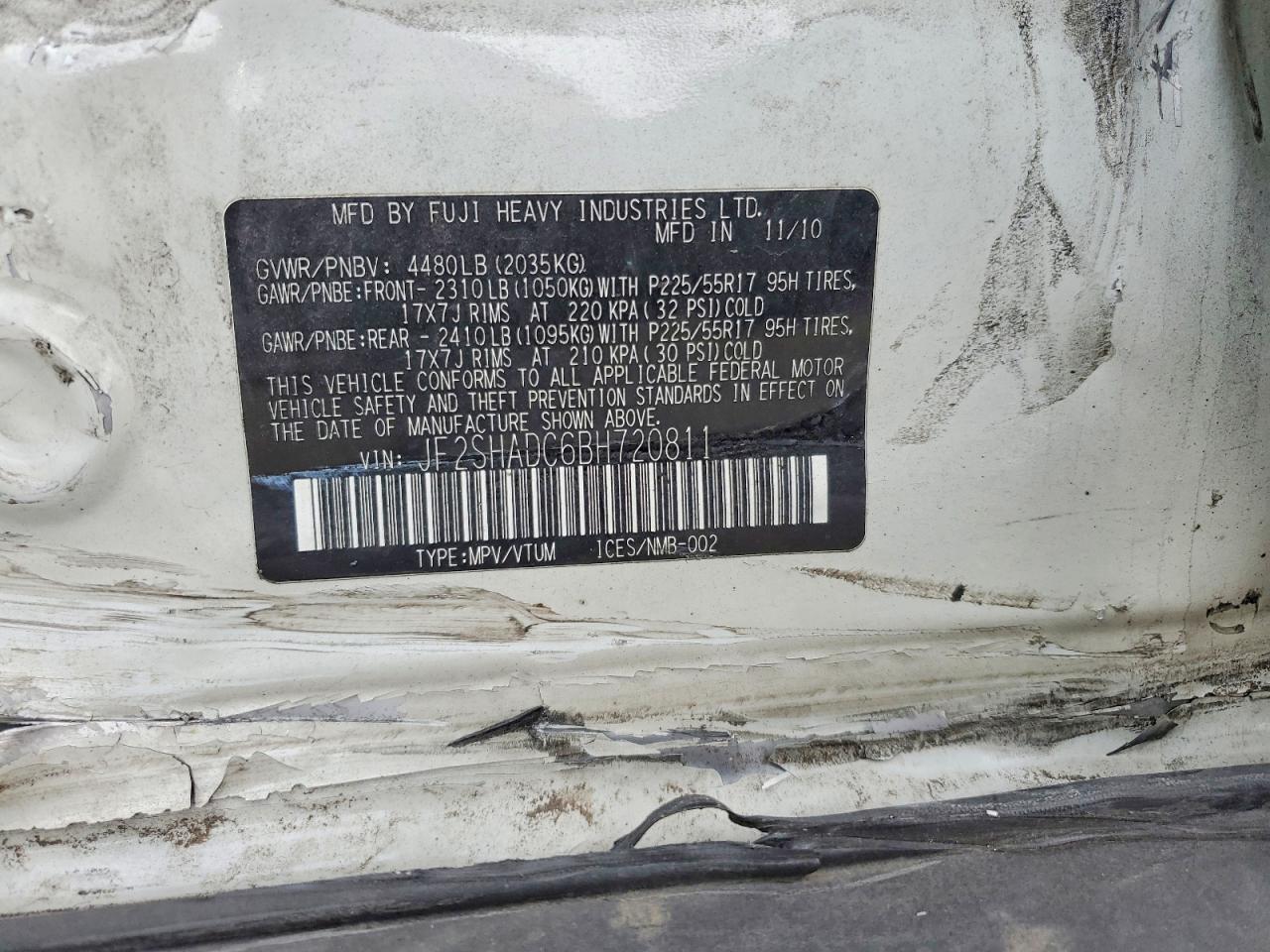 2011 SUBARU FORESTER