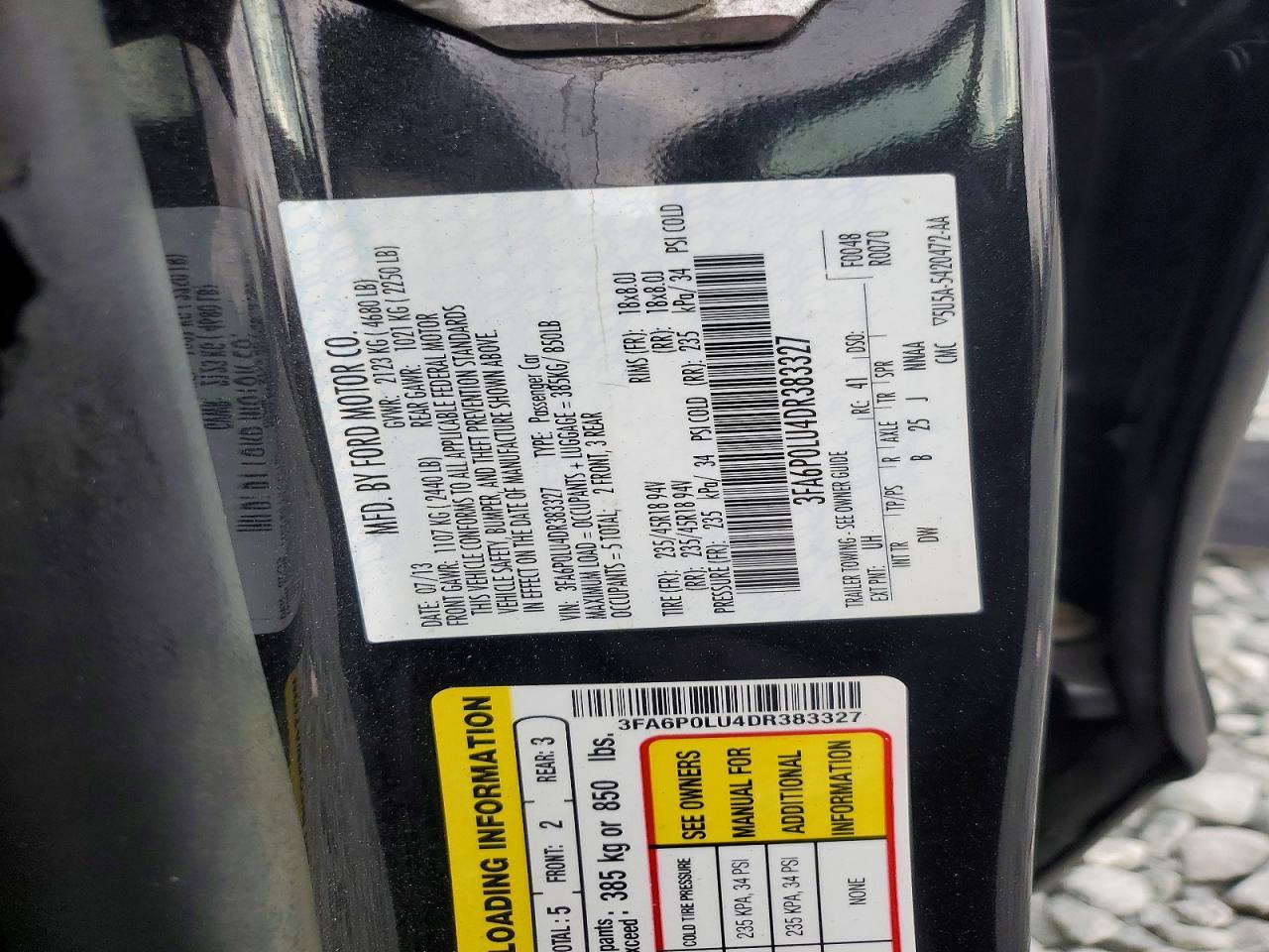 2013 FORD FUSION