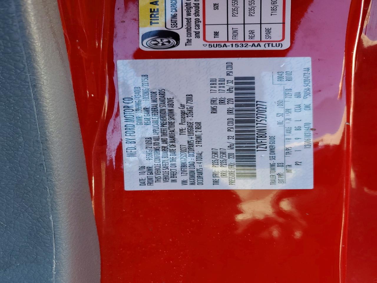 2007 FORD MUSTANG