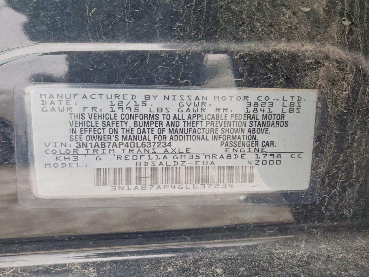 2016 NISSAN SENTRA