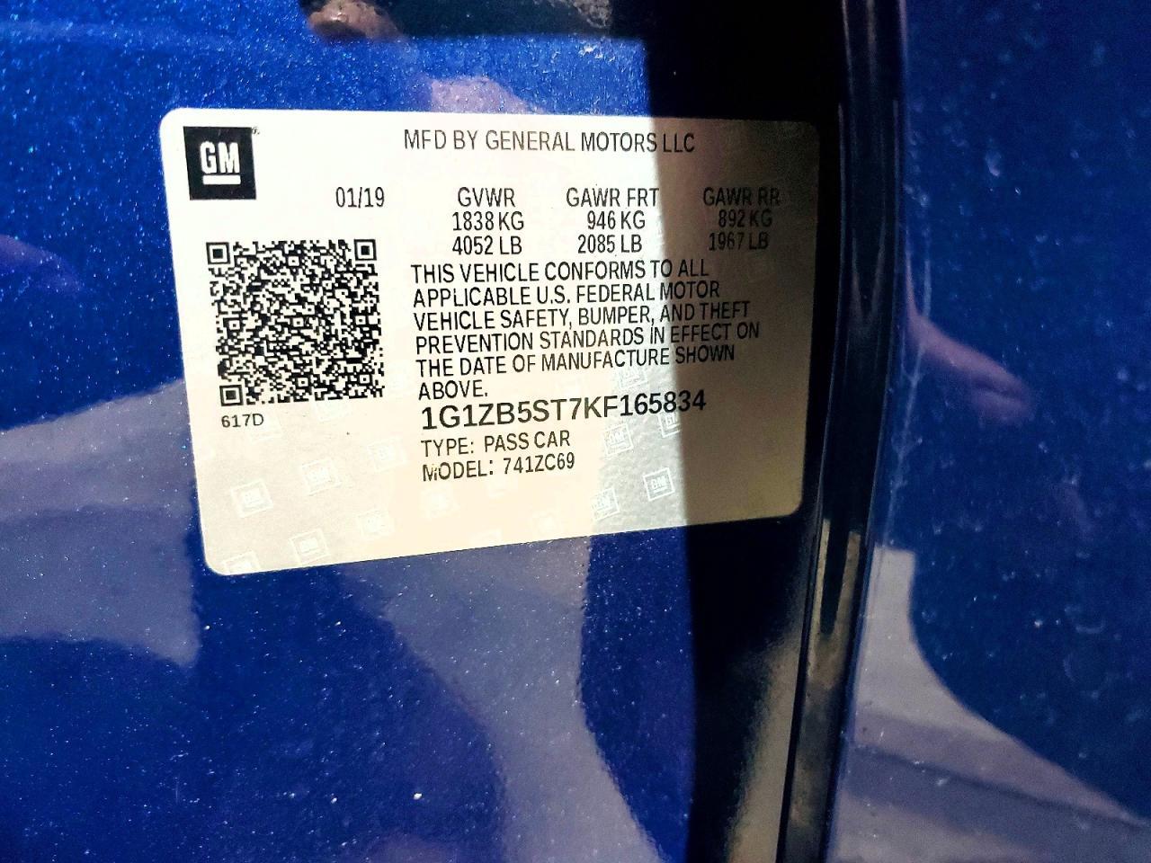 2019 CHEVROLET MALIBU