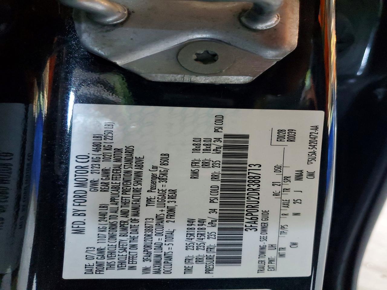 2013 FORD FUSION
